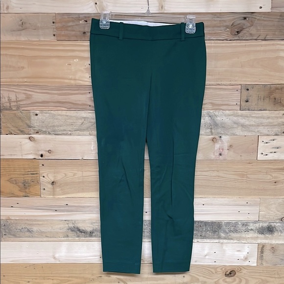 J. Crew Pants - J. Crew Stretch size 00 Forest Green Low-rise Crop Super Stretchy Dress Pants